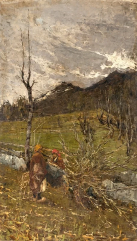  85-Francesco Filippini-Paesaggio con contadine 